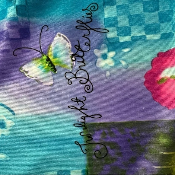 AIR Play Sport Multi Color Butterfly Strappy Mini Slip Dress - Picture 5 of 13